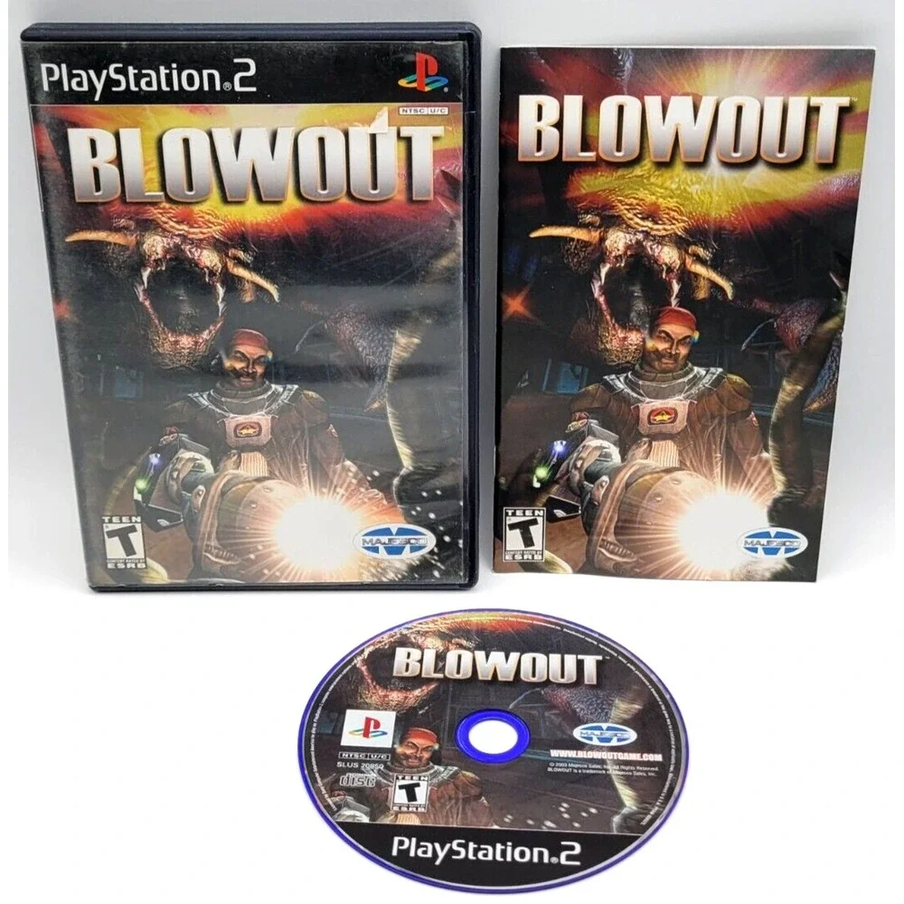 BLOWOUT COMPLETE IN BOX CIB PS2 PLAYSTATION 2 GAME MAJESCO